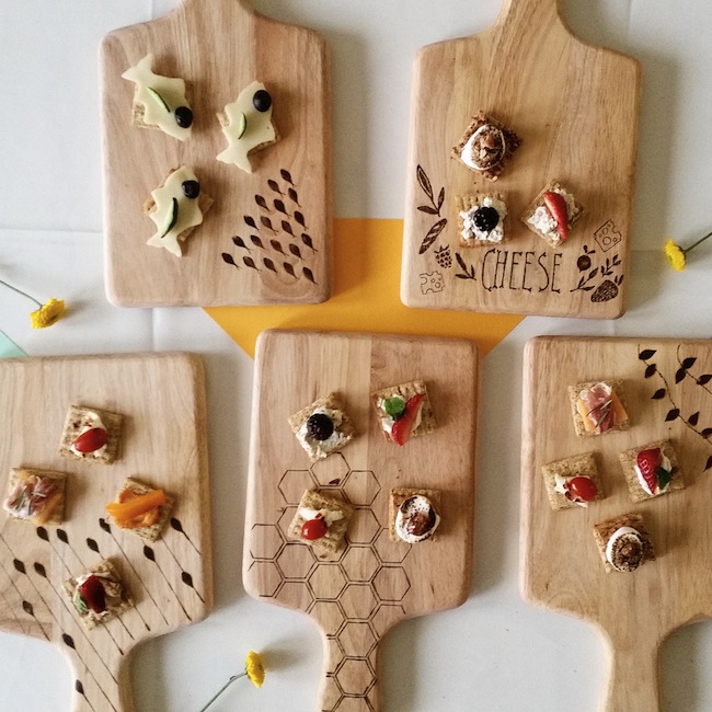 Brit+Co Triscuit DIY Wood-Burnt Serving Boards