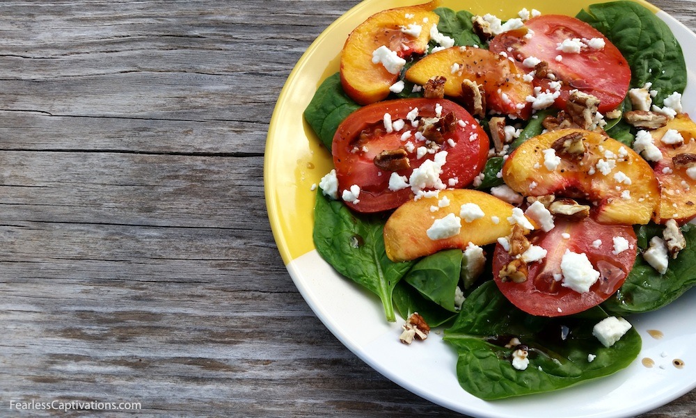 Peach Salad Recipe | Fearless Captivations