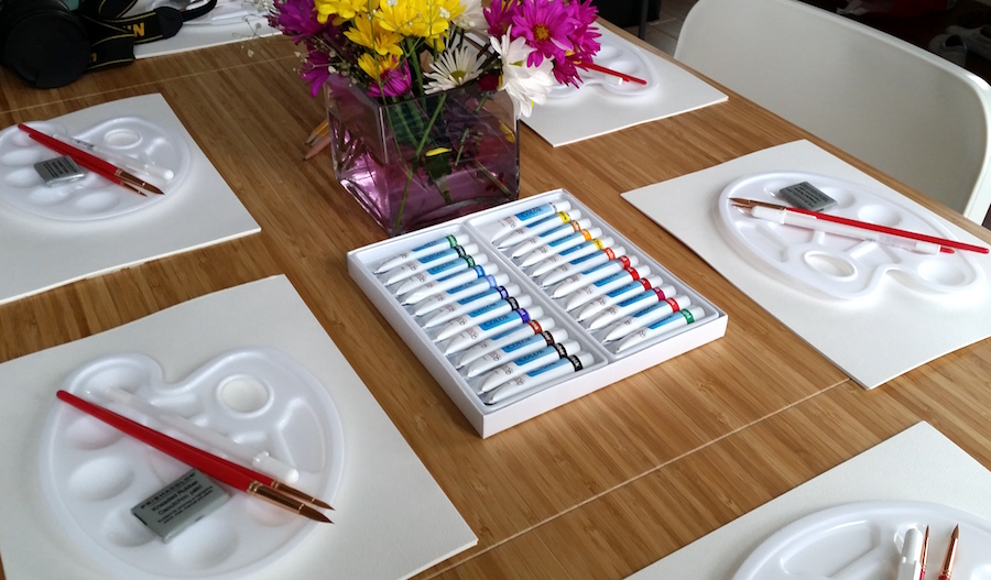 DIY Watercolor Party Table Fearless Captivations