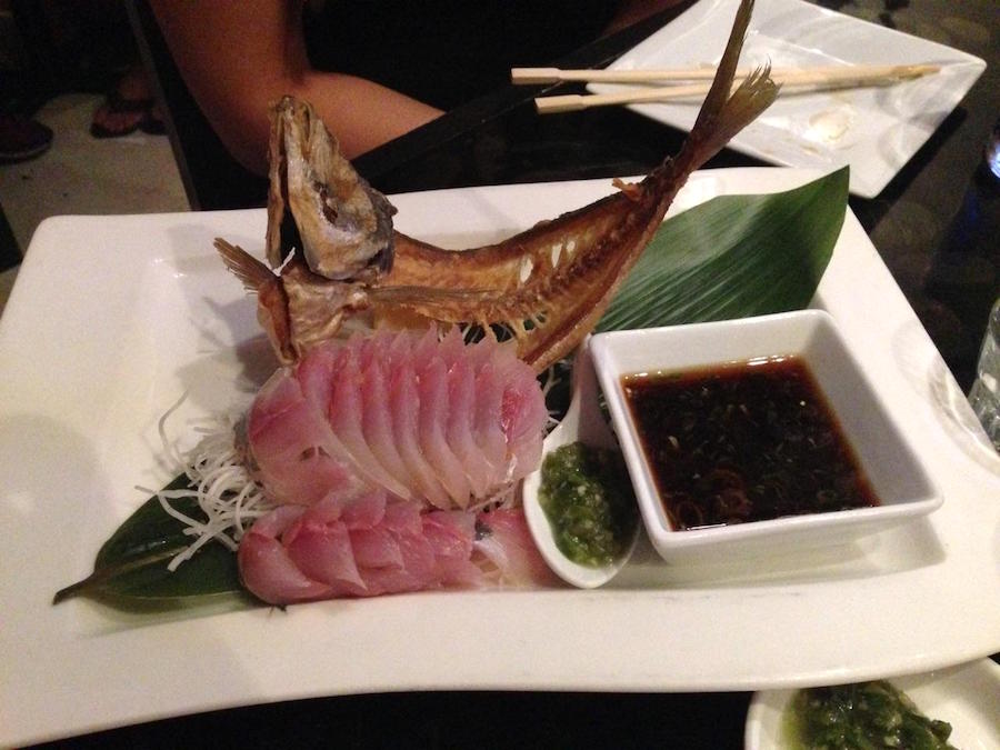 Fresh Mackerel and Fried Skeleton