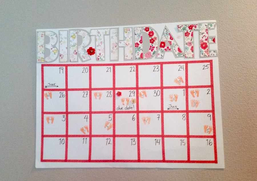 Baby Shower Birthdate Calendar | Fearless Captivations