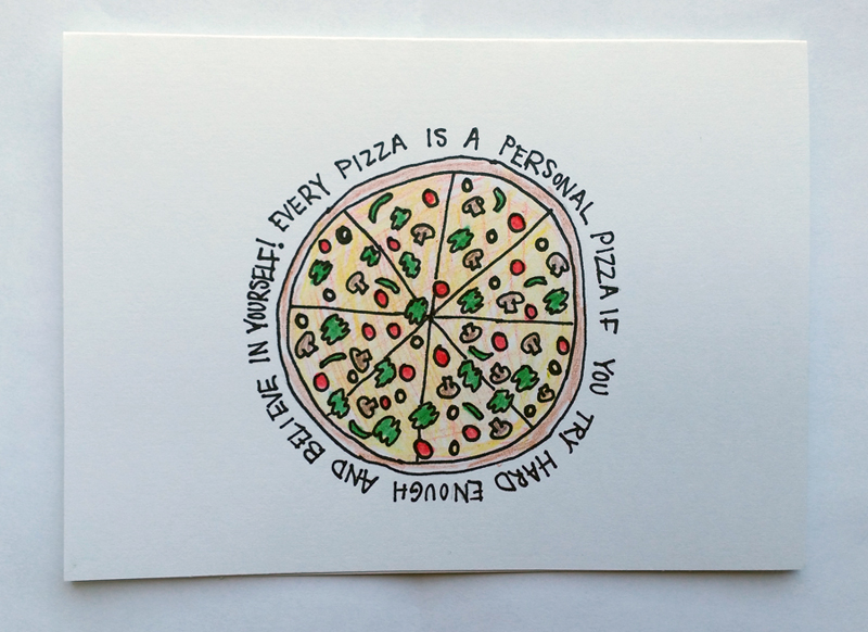 DIY Pizza Cute Greeting Cards Fearless Captivations