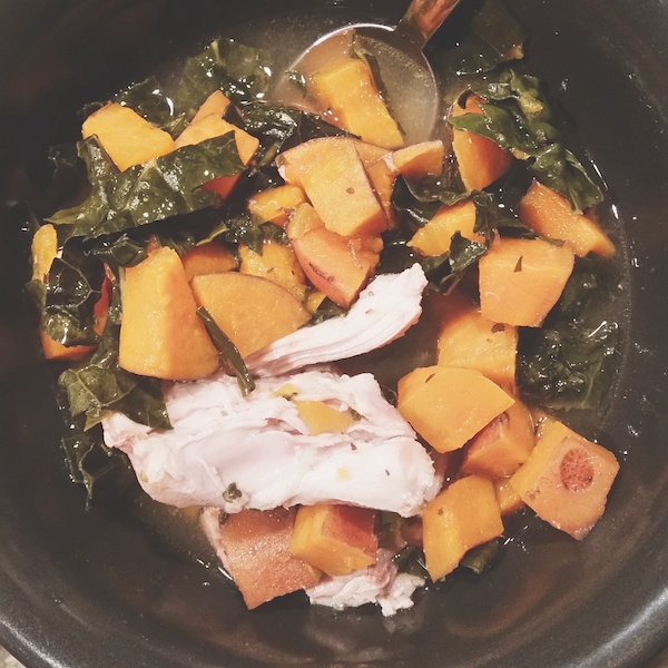 Chicken, Kale, Sweet Potato Stew