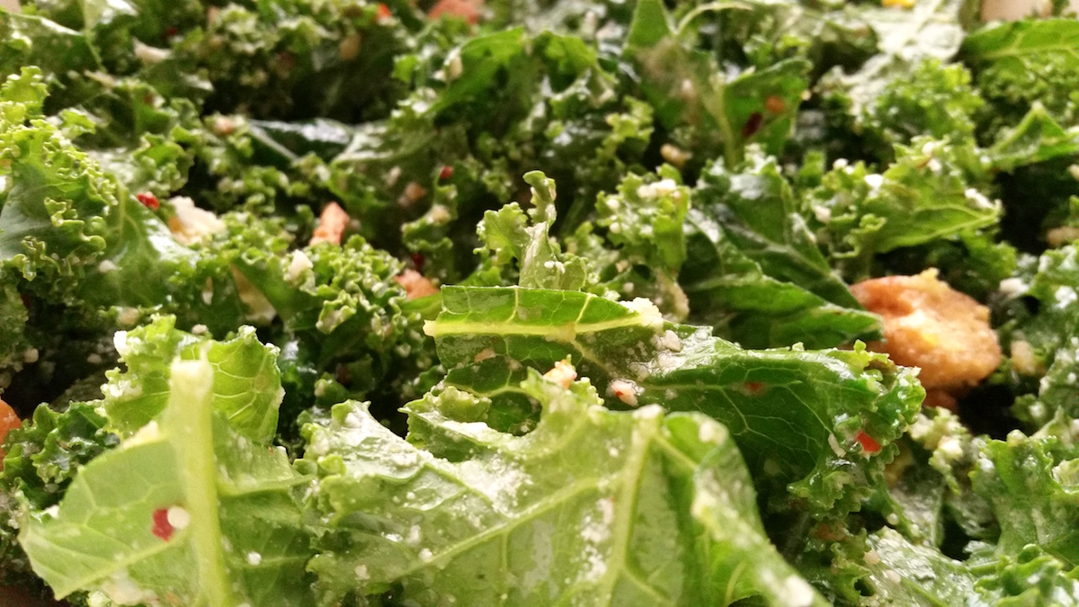 Fearless Captivations Spicy Kale Salad with Poached Egg Recipe