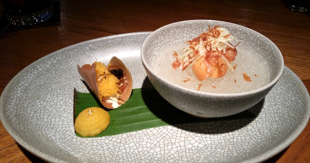 nahm-bangkok-sweet-thai-wafers-with-poached-persimmon-and-golden-duck-egg-noodles